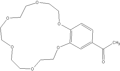 4'-乙酰基苯并-18-冠-6-醚结构式