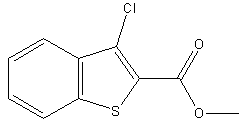 3-氯苯并噻吩-2-羧酸甲酯结构式
