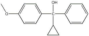 环丙基-4-甲氧基二苯基甲醇结构式