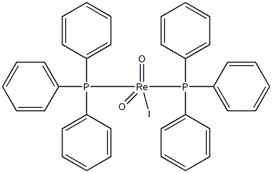 碘代二氧双(三苯基膦)铼(V)结构式