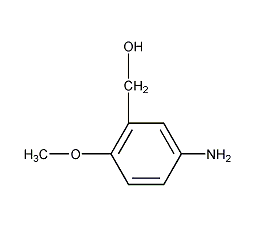 (5-氨基-2-甲氧基苯基)甲醇结构式