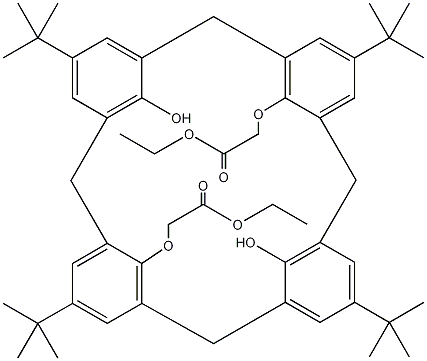 O(1),O(3)-双(乙酸基甲基)对叔丁基杯芳烃结构式