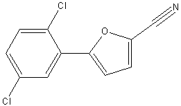 5-(2,5-二氯苯基)-2-甲酰腈结构式