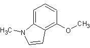 4-甲氧基-1-甲基吲哚结构式