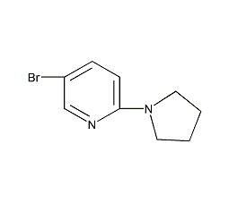 2-(吡咯烷-1-基)-5-溴吡啶结构式
