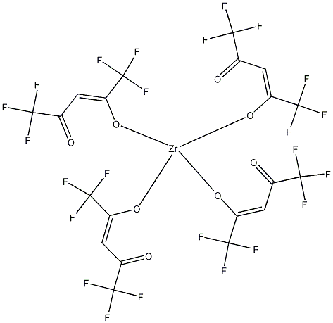 六氟-乙酰丙酮锆结构式