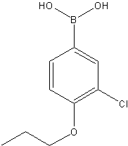 3-氯-4-丙氧基苯硼酸结构式