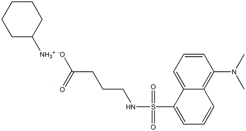丹磺酰-r-氨基-n-丁酸-环己基铵盐结构式