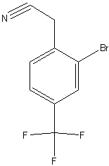 2-溴-4-三氟甲基苯乙腈结构式