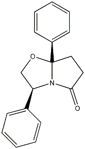 (3S-cis)-(+)-Tetrahydro-3,7a-diphenylpyrrolo[2,1-b]oxazol-5(6H)-one结构式