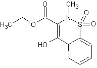 4-羟基-2-甲基-1,1-二氧化-2H-1,2-苯并噻嗪-3-羧酸乙酯结构式