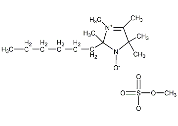 2-己基-2,3,4,5,5-五甲基-3-咪唑啉鎓-1-氧基甲基硫酸酯结构式