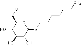 β-D-硫葡糖苷正庚酯结构式