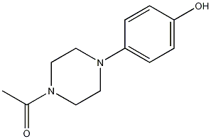 1-乙酰基-4-(4-羟苯基)哌嗪结构式