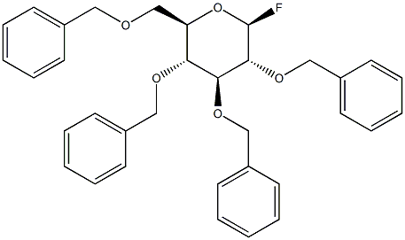 2,3,4,6-四-O-苯酰-β-D-吡喃葡糖基氟结构式