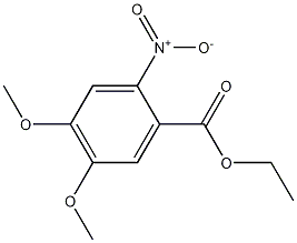 4,5-二甲氧基-2-硝基苯甲酸乙酯结构式