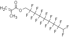 2,2,3,3,4,4,5,5,6,6,7,7,8,8,9,9-十六氟壬基甲基丙烯酸酯结构式