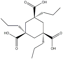 顺,顺-1,3,5-三丙基-1,3,5-环己基三羧酸结构式