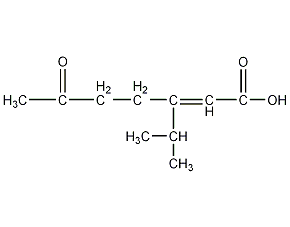 (2E)-3-异丙基-6-氧代-2-庚烯酸结构式