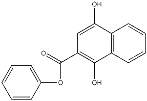 1,4-二羟基-2-萘甲酸苯酯结构式