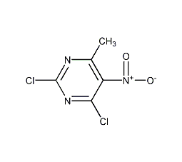 2,4-二氯-6-甲基-5-硝基嘧啶结构式