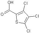 3,4,5-三氯噻吩-2-羧酸结构式