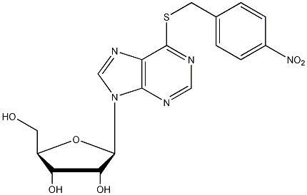 S-(4-硝基苄基)-6-硫肌苷结构式