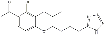 5-[4-(4-乙酰基-3-羟基-2-丙基苯氧基)丁基]-1H-四唑结构式