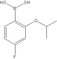 4-氟-2-异丙氧基苯基硼酸结构式