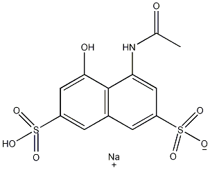1-乙酰胺基-8-羟基-3,6-萘二磺酸单钠盐结构式
