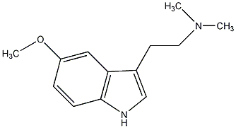 5-甲氧基-N,N-二甲基色胺结构式