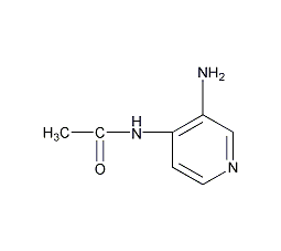 3-氨基-4-乙酰氨基吡啶结构式