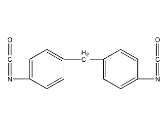4,4'-亚甲基双(异氰酸苯酯)结构式