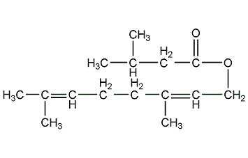 异戊酸香叶酯结构式