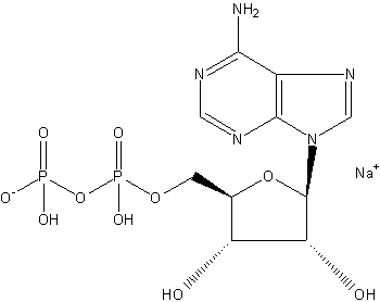 腺苷5'-二磷酸一钠结构式