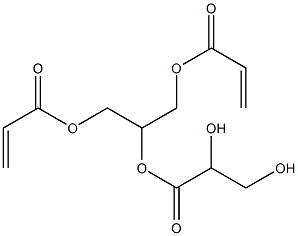 二丙烯酸-(1-甲基-1,2-亚乙基)双[氧基(2-羟基-3,1-亚丙基)]酯结构式