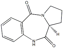 (S)-(+)-2,3-二氢-1H-吡咯并[2,1-c][1,4]苯并二氮卓-5,11(10H,11aH)-二酮结构式