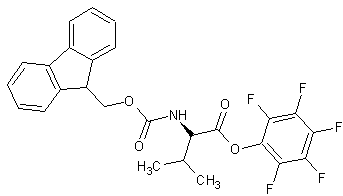 FMOC-L-缬氨酸五氟苯酯结构式