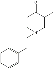 3-甲基-1-(2-苯乙基)-4-哌啶酮结构式
