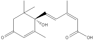 (+)-脱落酸结构式