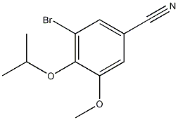 3-溴-4-异丙氧基-5-甲氧基苯甲腈结构式