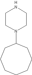 (1-环辛基)哌嗪结构式