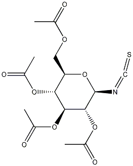 2,3,4,6-四-O-乙酰-β-吡喃葡萄糖结构式