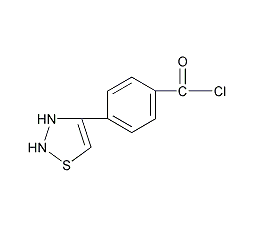 4-(1,2,3-噻唑-4-基)苯甲酰氯结构式