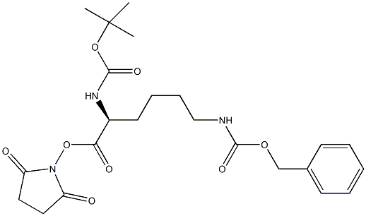 Nε-Z-Nα-叔丁氧羰基-L-赖氨酸羟基琥珀酰亚胺酯结构式