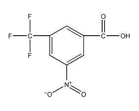 3-硝基-5-(三氟甲基)苯甲酸结构式