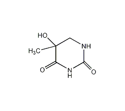 5,6-二氢-5-羟基-5-甲基嘧啶-2,4(1H,3H)-二酮结构式