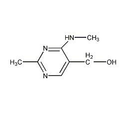 2-甲基-4-(甲基氨基)-5-嘧啶甲醇结构式