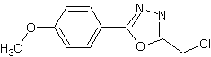 2-氯甲基-5-(4-甲氧基苯基)-1,3-氧二唑结构式