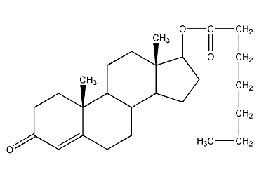 庚酸睾酮结构式